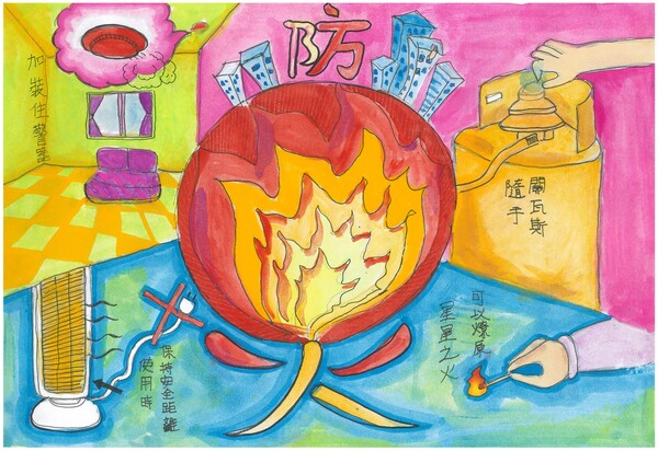 20201231桃園市109年度防災教育繪畫競賽徵選中年級得獎作品