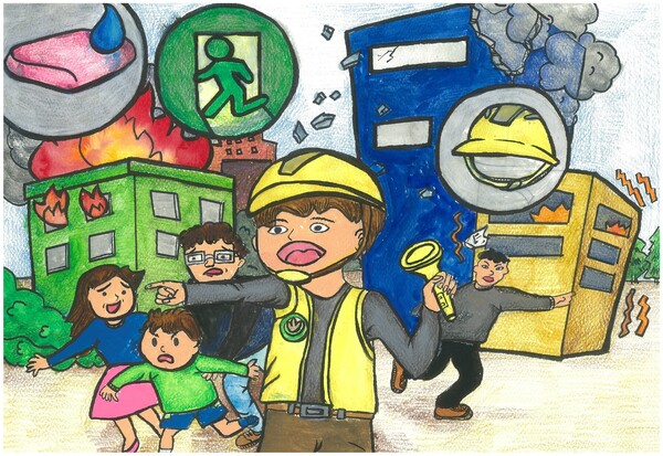 20201231桃園市109年度防災教育繪畫競賽徵選中年級得獎作品